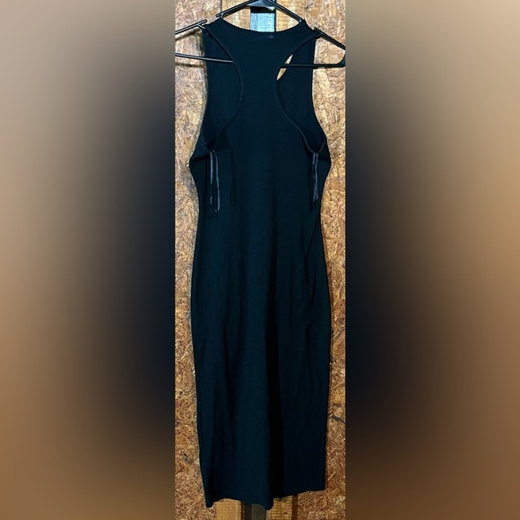 Women’s long small black tank top dress - Picture 2 of 2